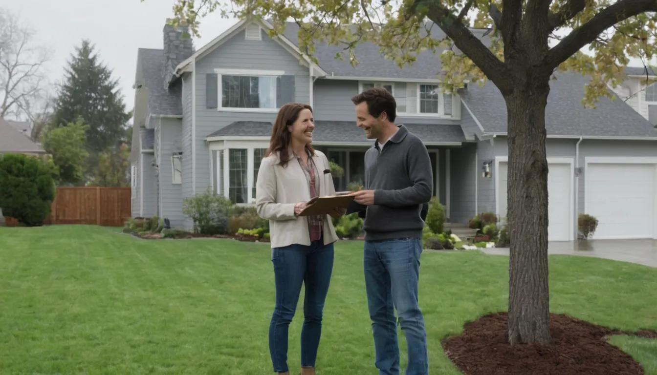 A homeowner reviewing a written tree removal quote with a local provider